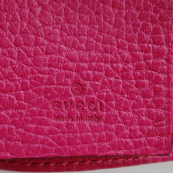 NEW Authentic GUCCI Key Case Pink Pebbled Leather (GGXX086) - Picture 6 of 12